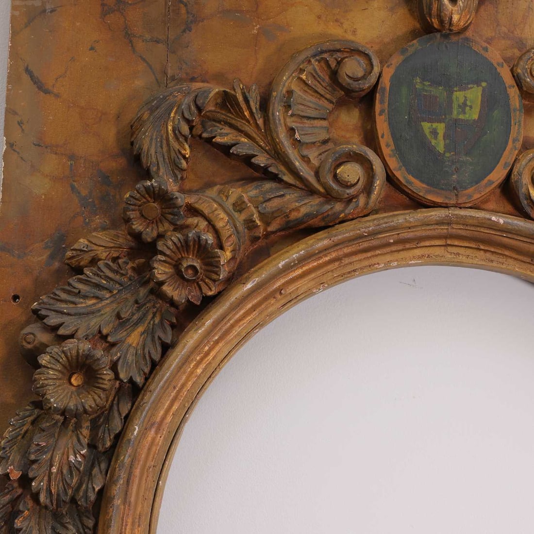 A Spanish faux marble decorated architectural archway, circa 18th century, - 7