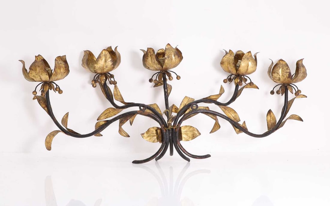 A Regency style gilt metal sconce by Hans Kogl, Mid 20th century, - 2