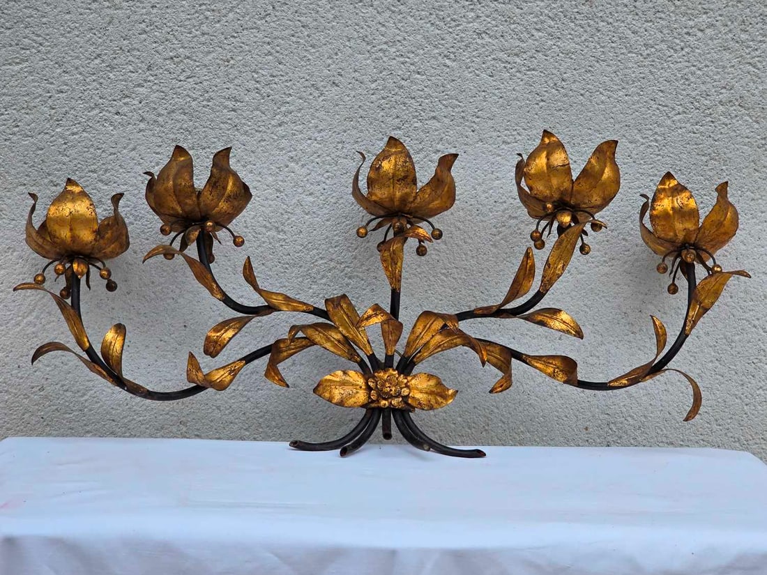 A Regency style gilt metal sconce by Hans Kogl, Mid 20th century, - 4