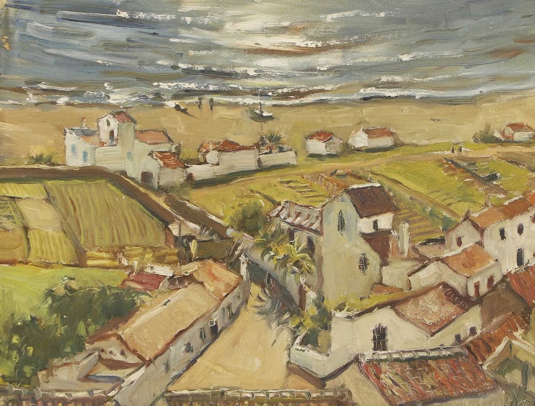 Keith Michell (Australian, 1926-2015) View of Torremolinos, Spain (1 of 4)