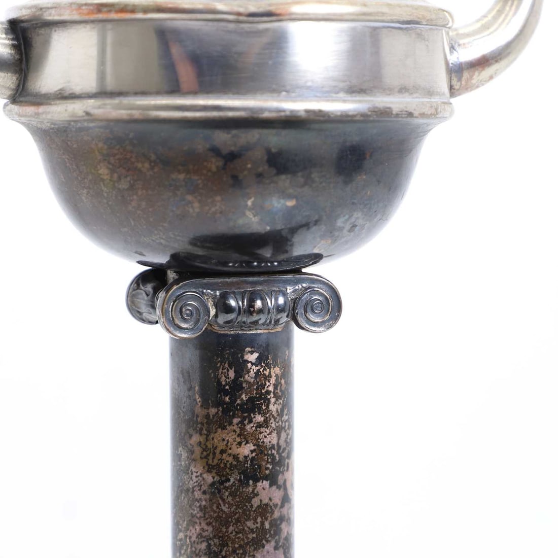 A pair of silver plated grand tour style oil lamps, 19th century, - 3