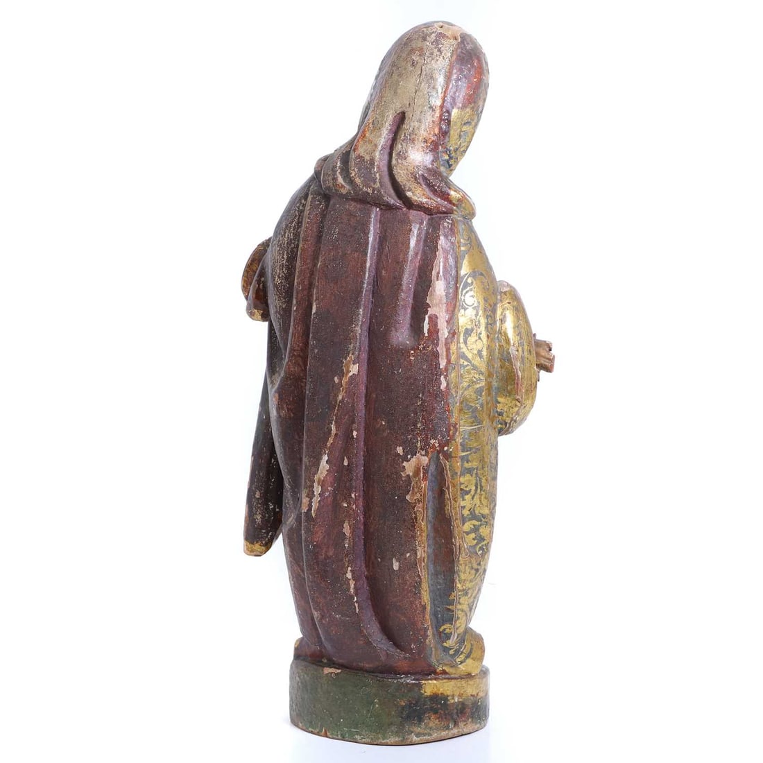 A Spanish ecclesiastical gilt and wooden figure, circa 17th century, - 3