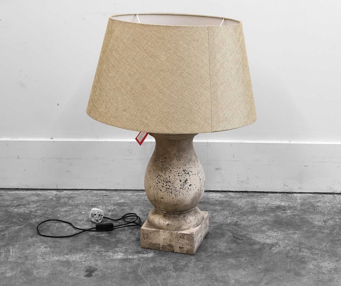 A composite stone table lamp, of recent manufacture, (1 of 1)