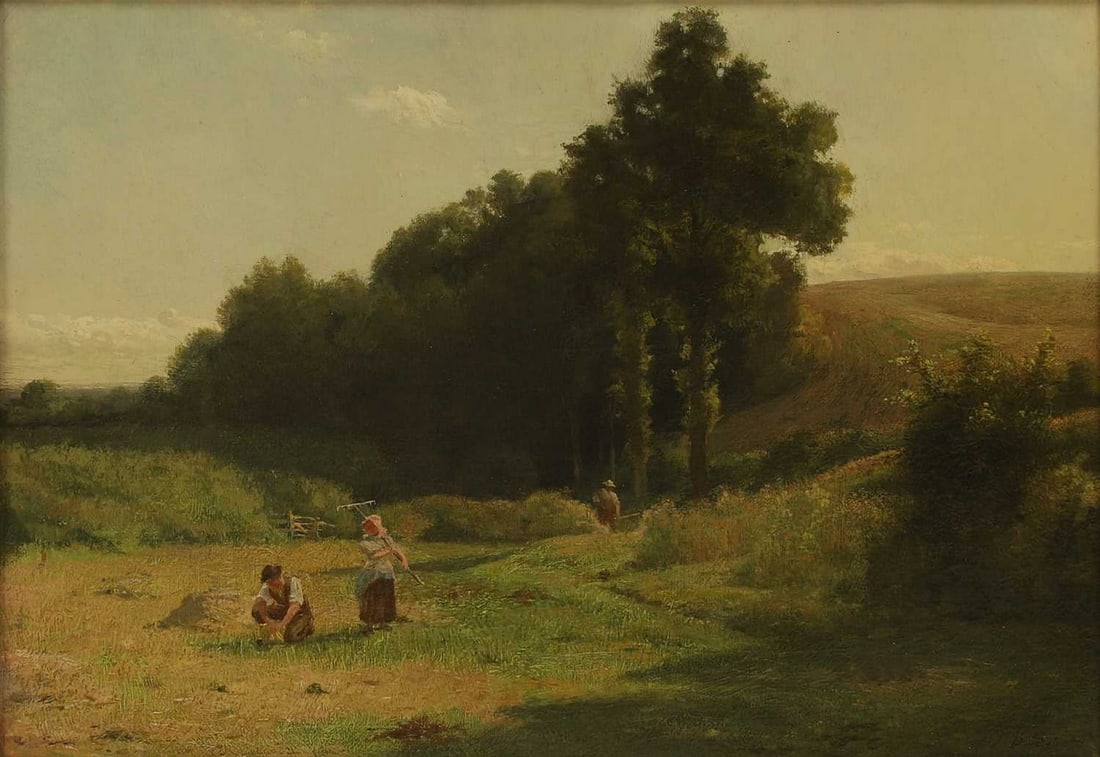 F... D... (19th century) Figures in a meadow (1 of 4)