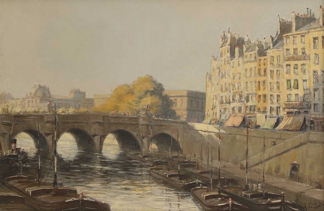 ▲ Alexandre Louis Jacob (French, 1876-1972) Le Pont Neuf, Paris (1 of 4)