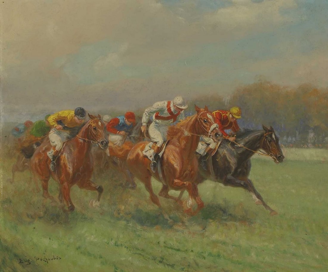 ▲ Eugène Péchaubès (French, 1890-1967) Horse racing (1 of 4)