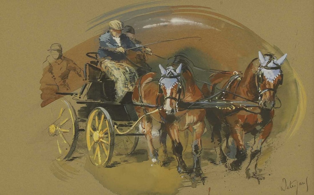 ▲ Hubert de Watrigant (French, b.1954) 'Attelage' (1 of 4)