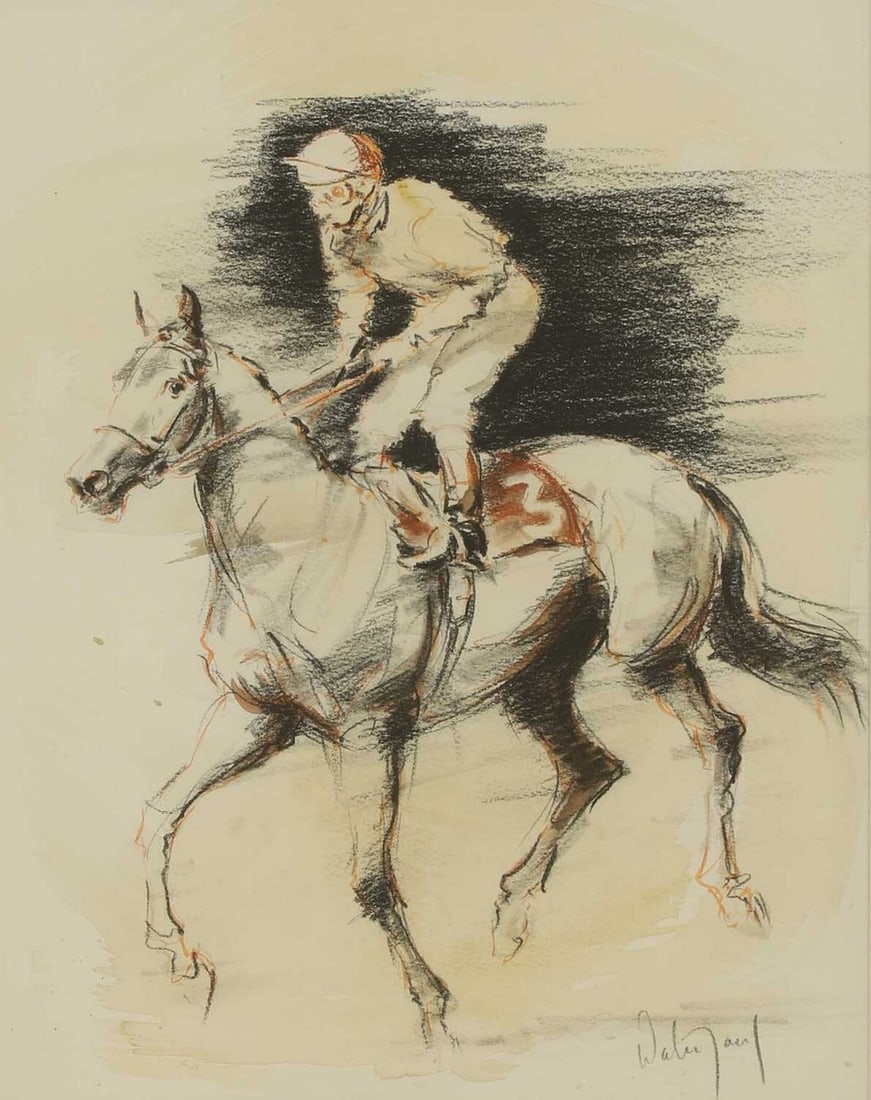▲ Hubert de Watrigant (French, b.1954) Horse and jockey (1 of 4)