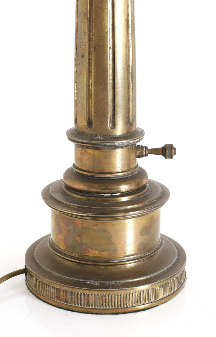 A pair of brass table lamps, 20th century, - 2