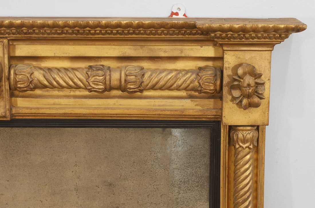 A Regency giltwood wall mirror, - 2