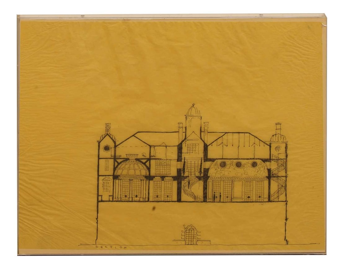 A large group of architectural drawings, - 9