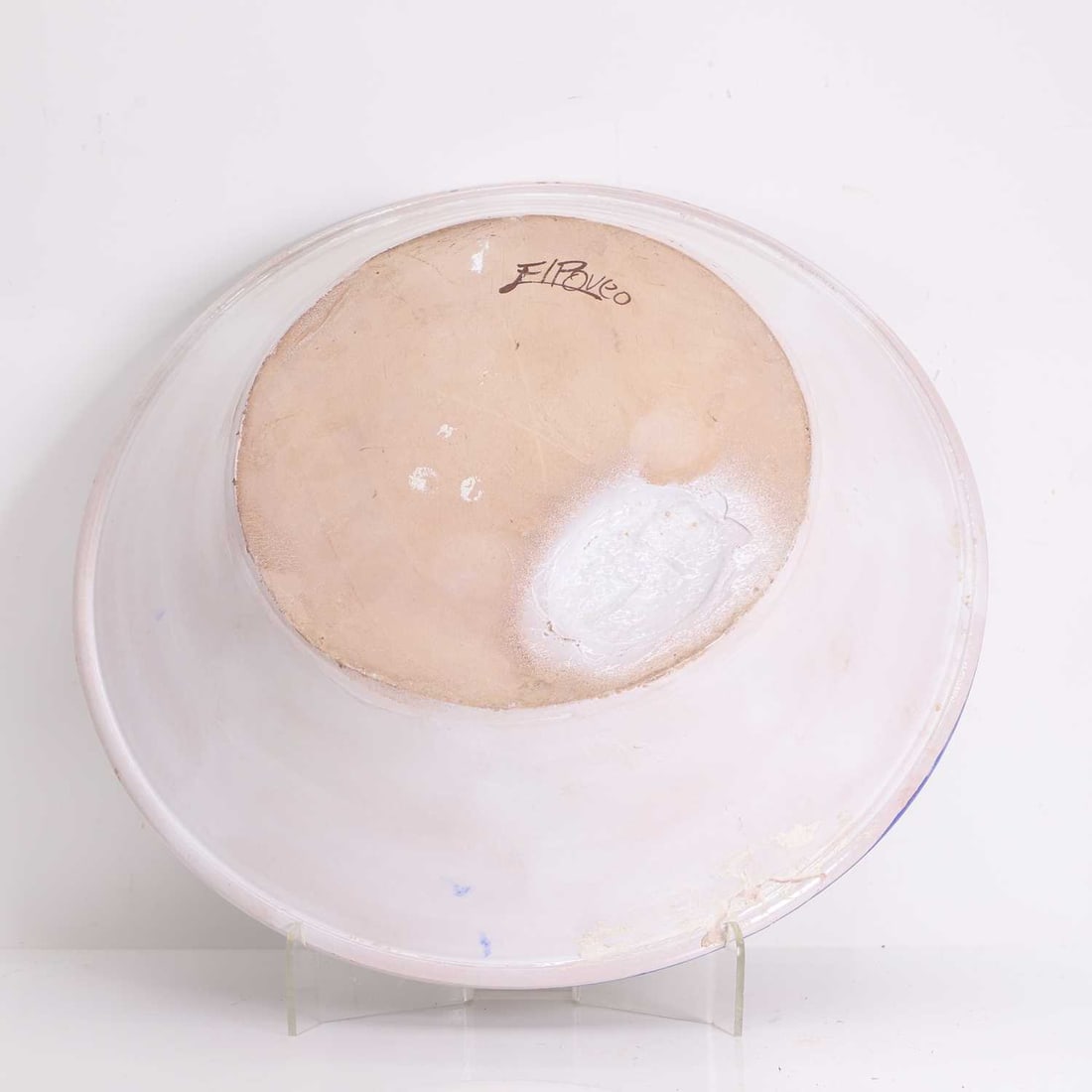 A large tin-glazed earthenware 'lebrillo' basin, 19th century, Spanish, - 3