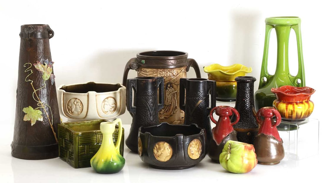 A group of Bretby British art pottery vases, - 2