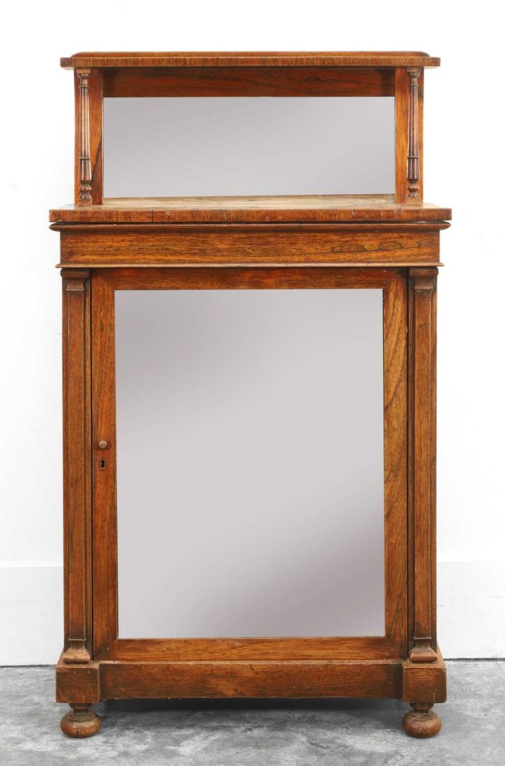A rosewood side cabinet, 19th century, (1 of 3)