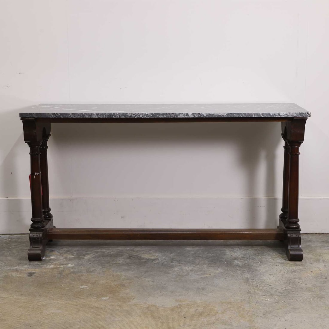 A Spanish mahogany library table, late 19th century, - 2