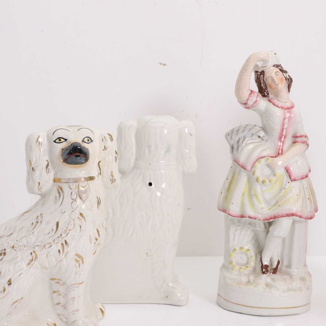 A Staffordshire pottery group, 19th century, - 3