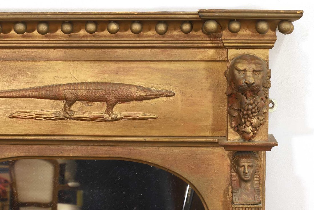 A Regency giltwood pier mirror, 19th century, - 2