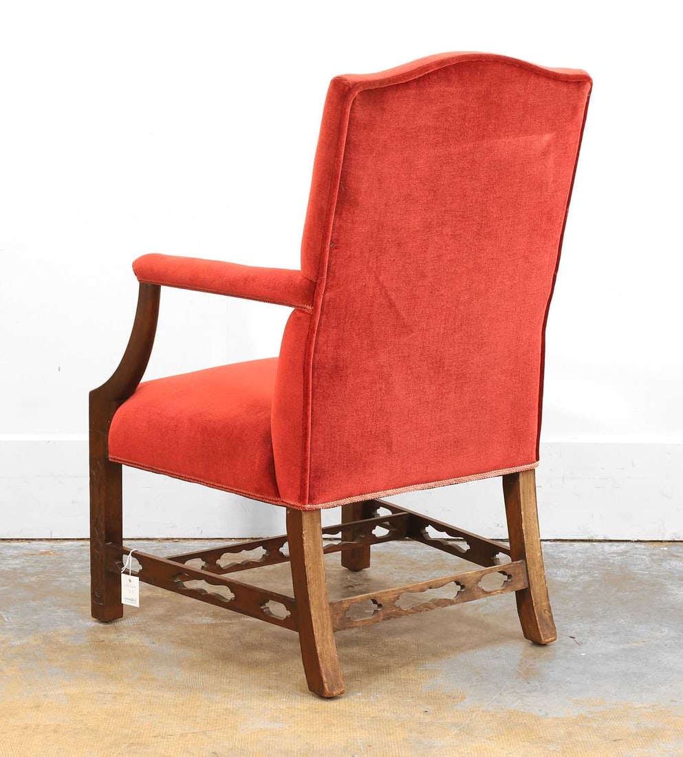 A mahogany open armchair, 19th century, - 2