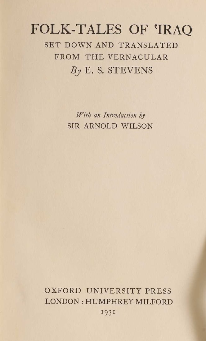 Middle East: Stevens, ES (edit): Folk Tales of Iraq, - 4