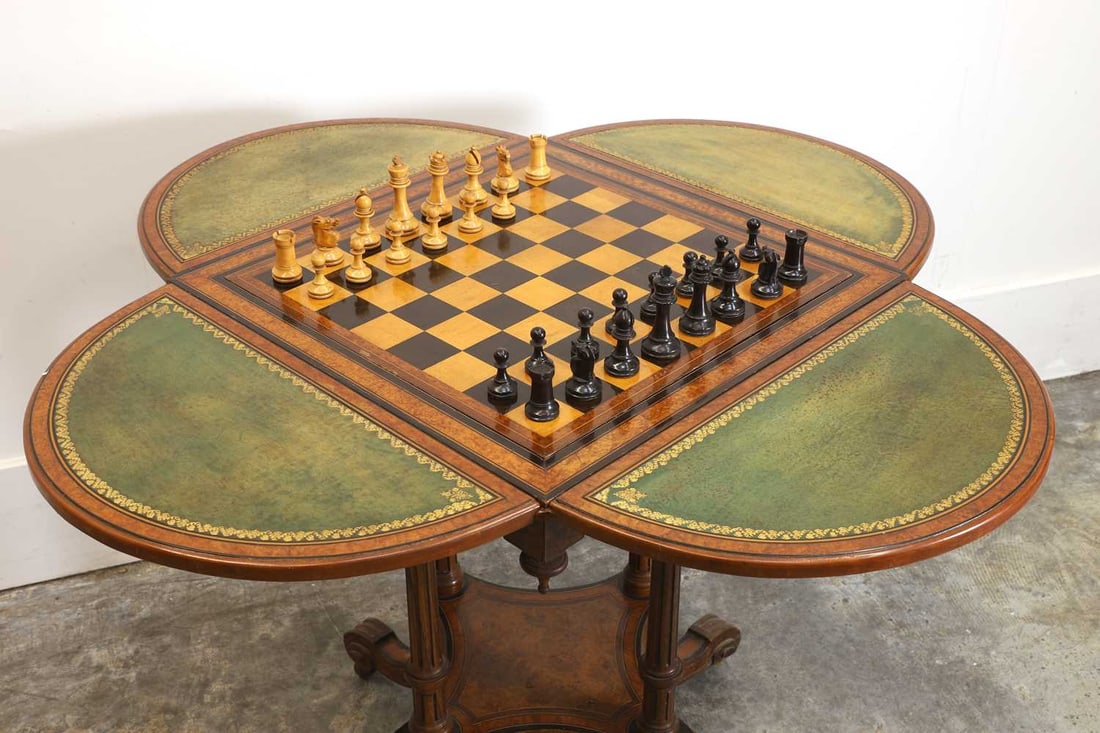 A Victorian games table, 20th century, - 2