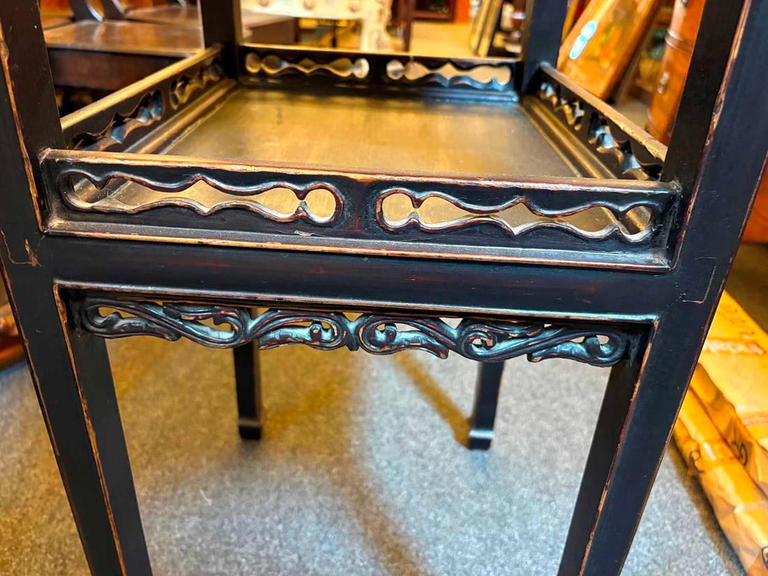 A hardwood jardiniere stand, late 19th / early 20th century, Chinese, - 15