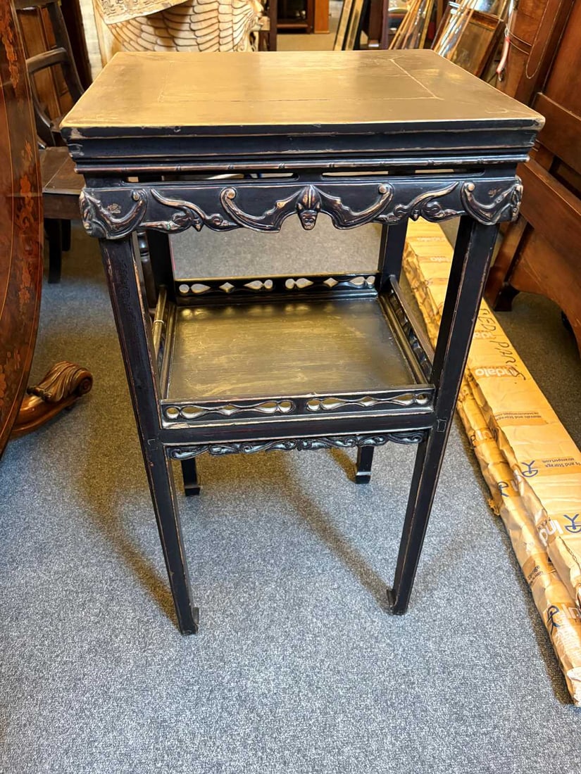 A hardwood jardiniere stand, late 19th / early 20th century, Chinese, - 16