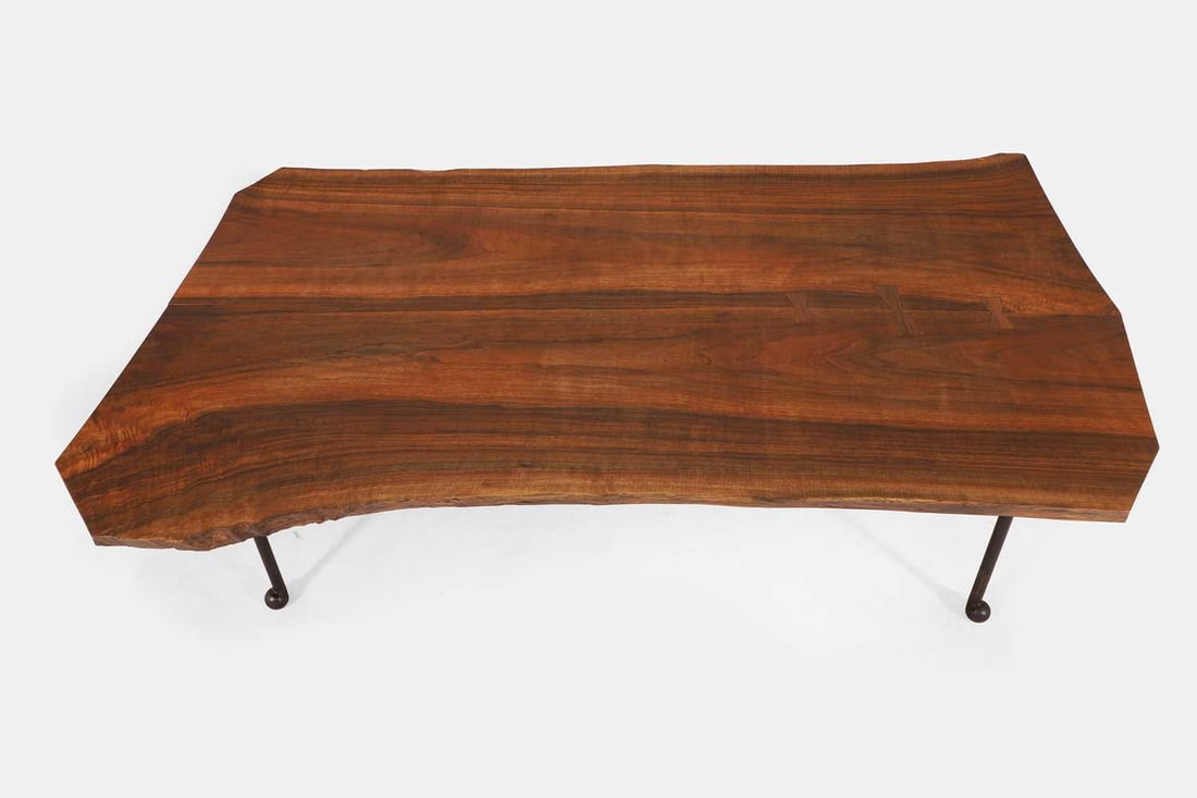 A live-edge tree slice coffee table, of recent manufacture, - 4