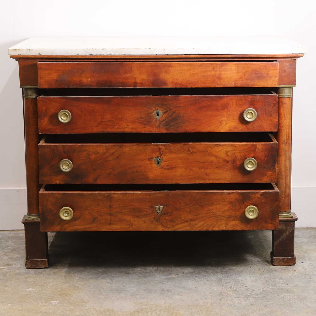A French Empire 'tréfle' commode, early 19th century, - 3