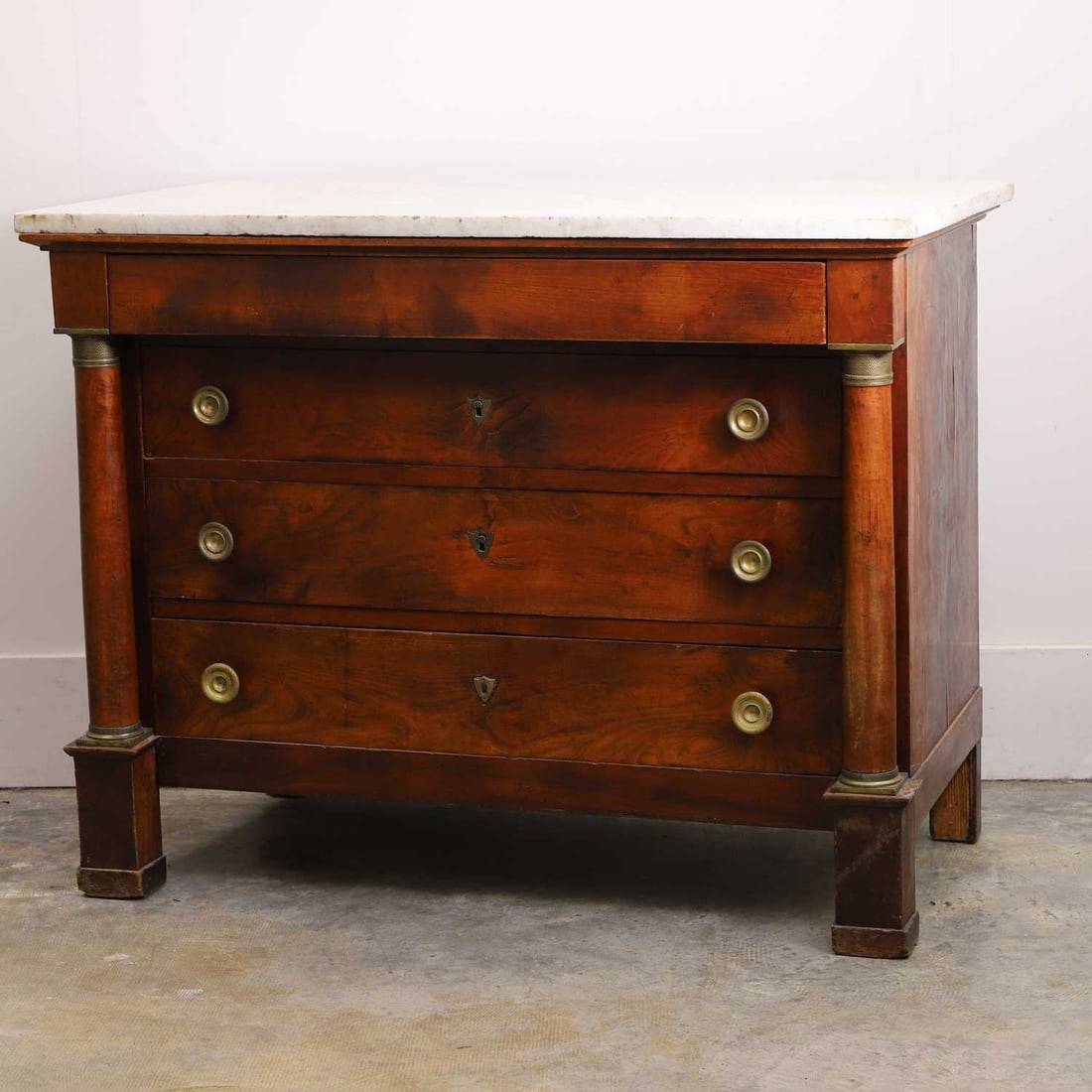 A French Empire 'tréfle' commode, early 19th century, - 9
