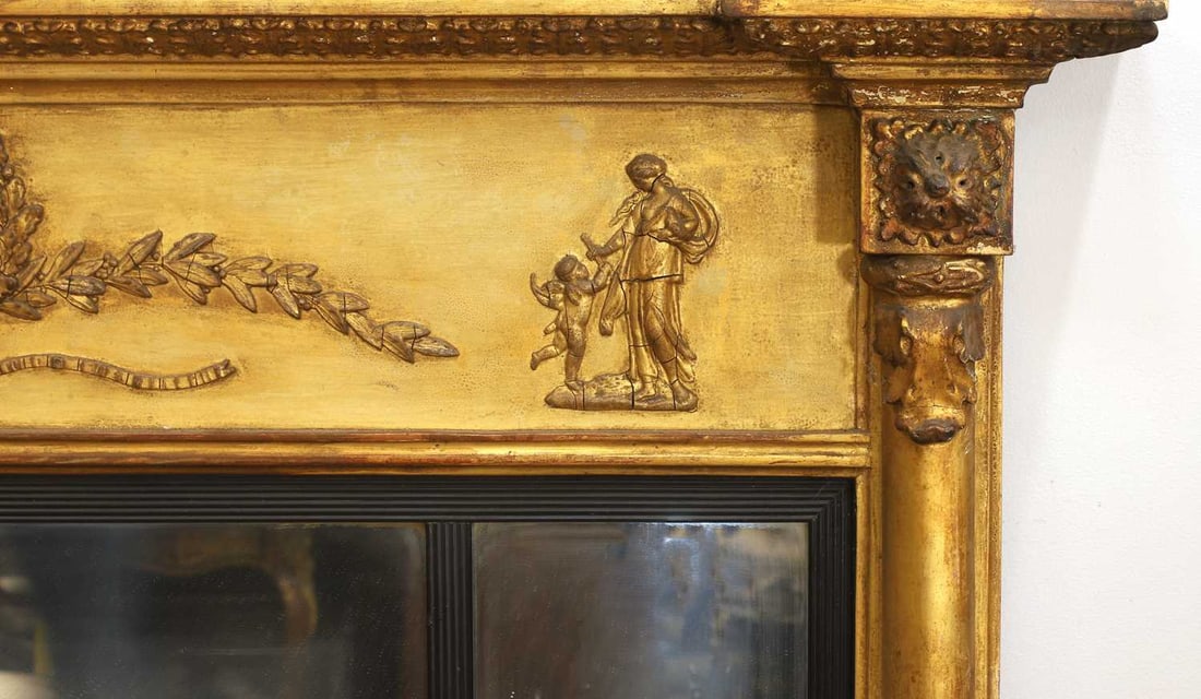 A Regency giltwood overmantel mirror, 19th century, - 2