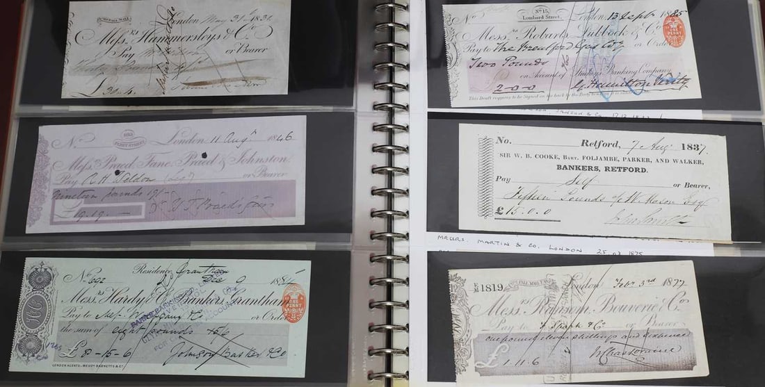 An extensive collection of cheques, - 3