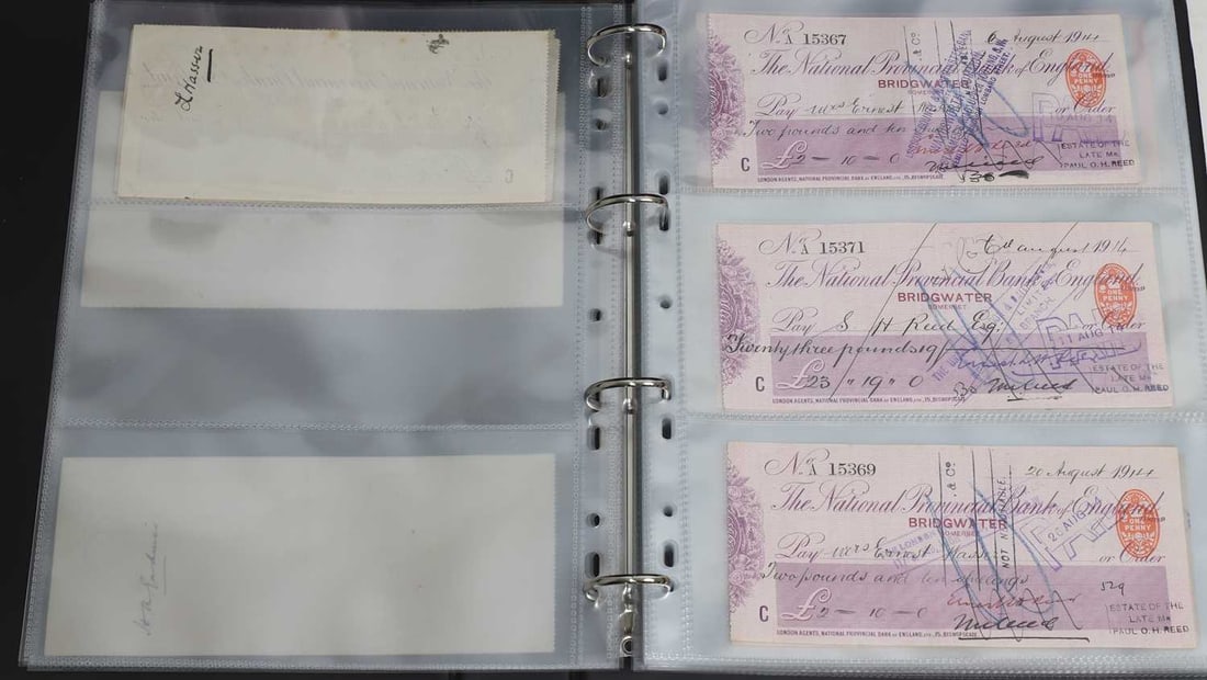 An extensive collection of cheques, - 4