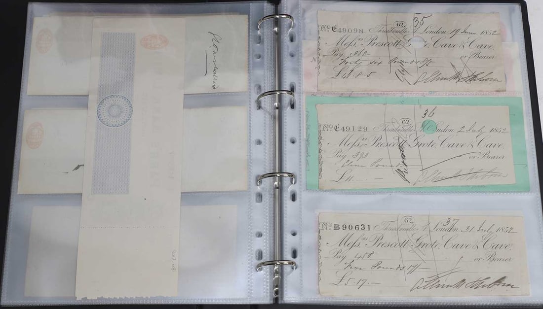 An extensive collection of cheques, - 8