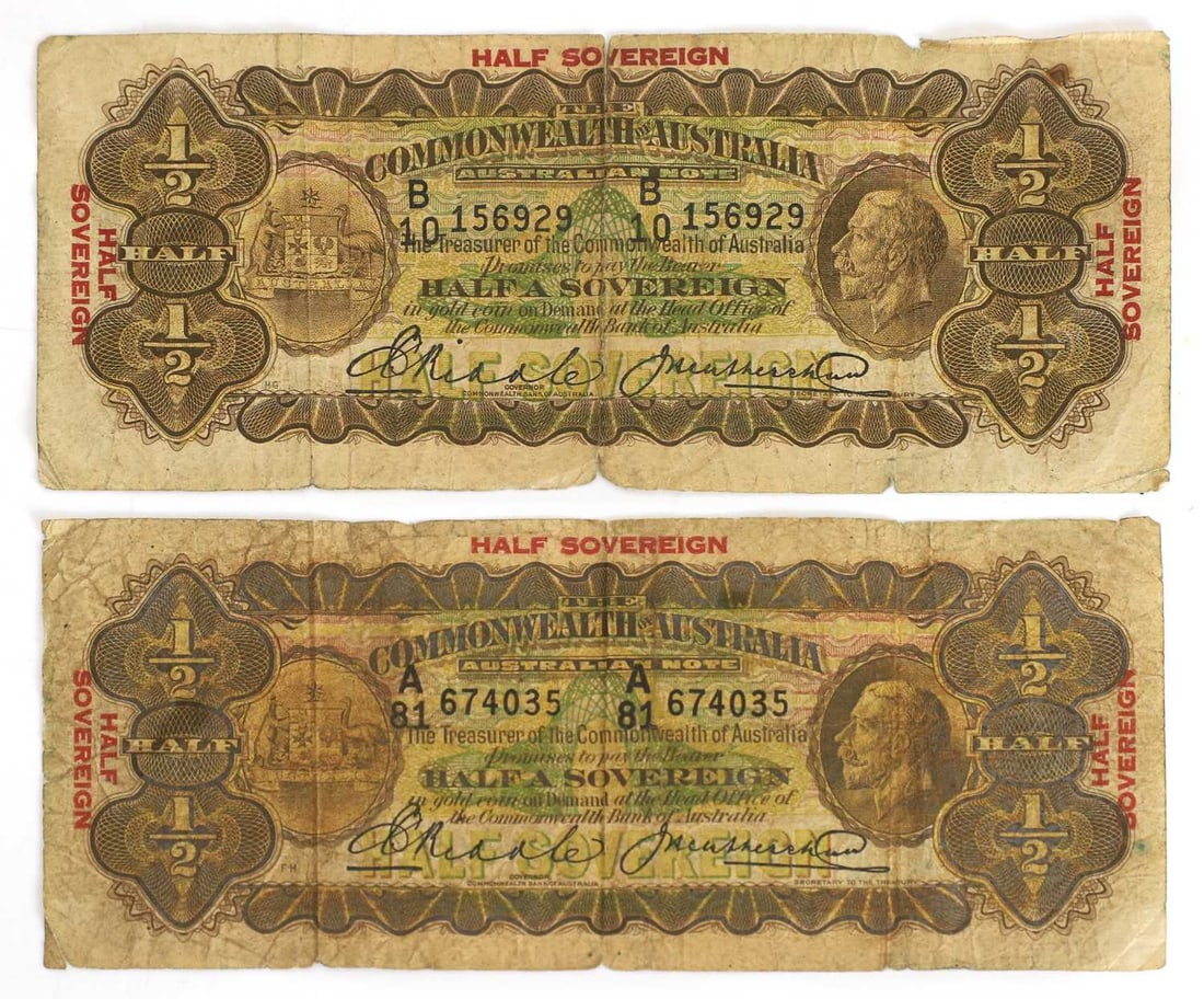 Notes, Australia, George V (1910-1936), (1 of 2)