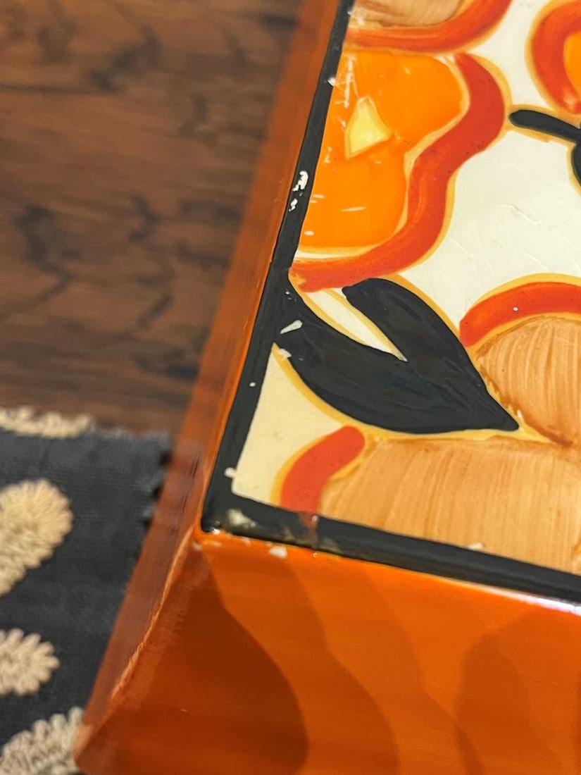 Clarice Cliff (British, 1899-1972), a rare 'Orange Chintz' double-sided bowl, - 11