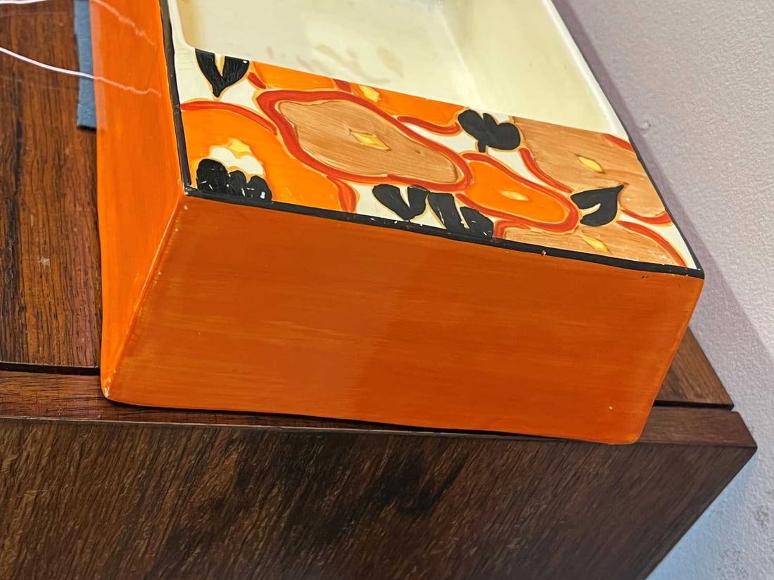 Clarice Cliff (British, 1899-1972), a rare 'Orange Chintz' double-sided bowl, - 13