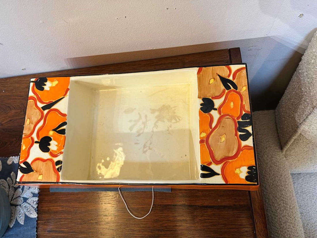 Clarice Cliff (British, 1899-1972), a rare 'Orange Chintz' double-sided bowl, - 17