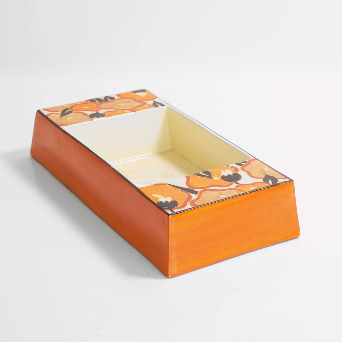 Clarice Cliff (British, 1899-1972), a rare 'Orange Chintz' double-sided bowl, - 3