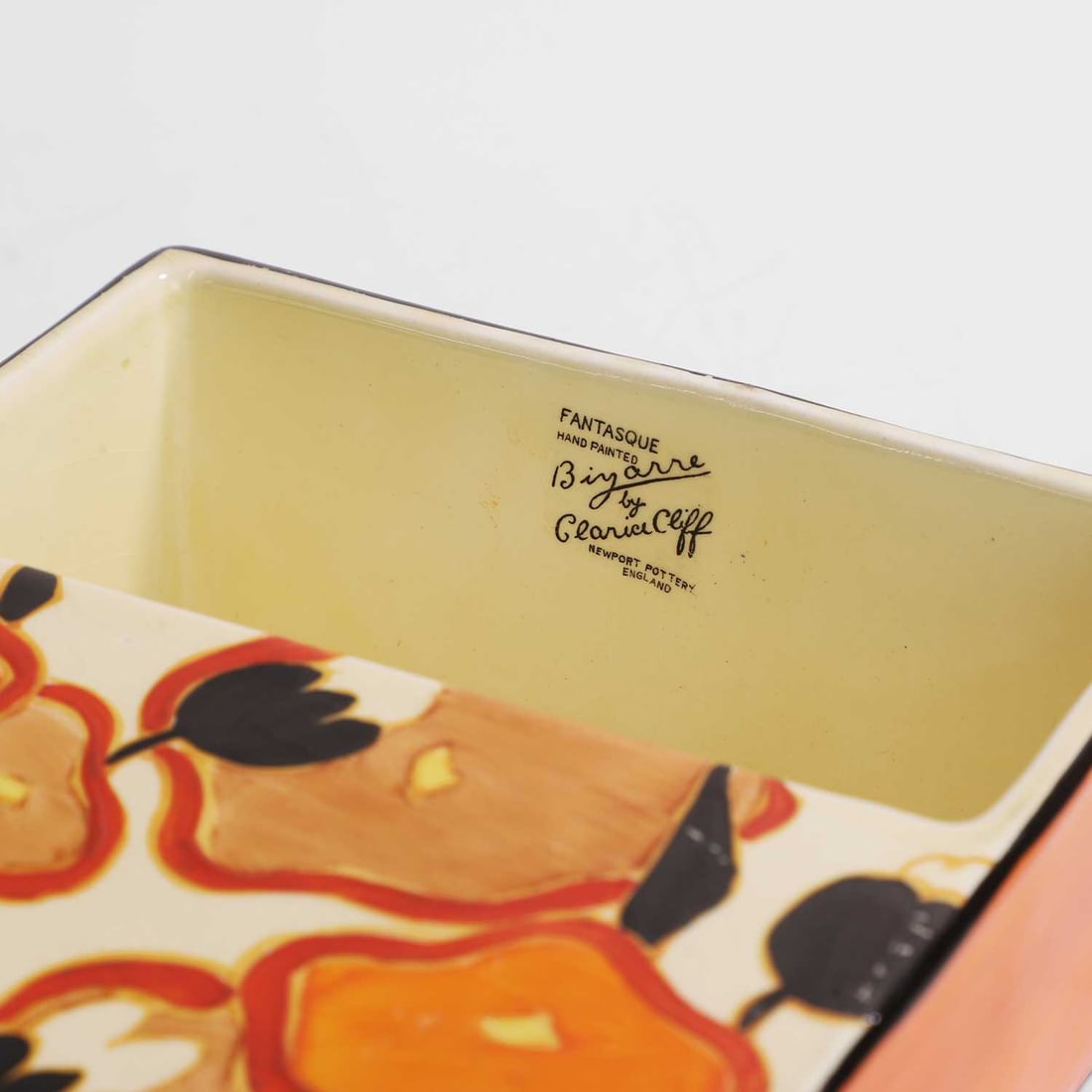 Clarice Cliff (British, 1899-1972), a rare 'Orange Chintz' double-sided bowl, - 4