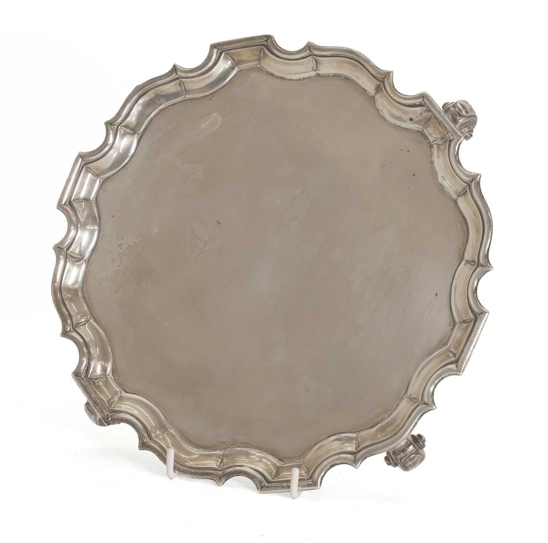 A George III silver salver, by Denis Langton, London, 1733, - 2