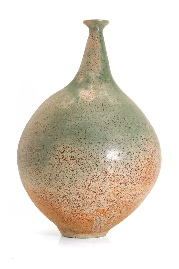 A large Studio Pottery bottle vase 20th century, - 2
