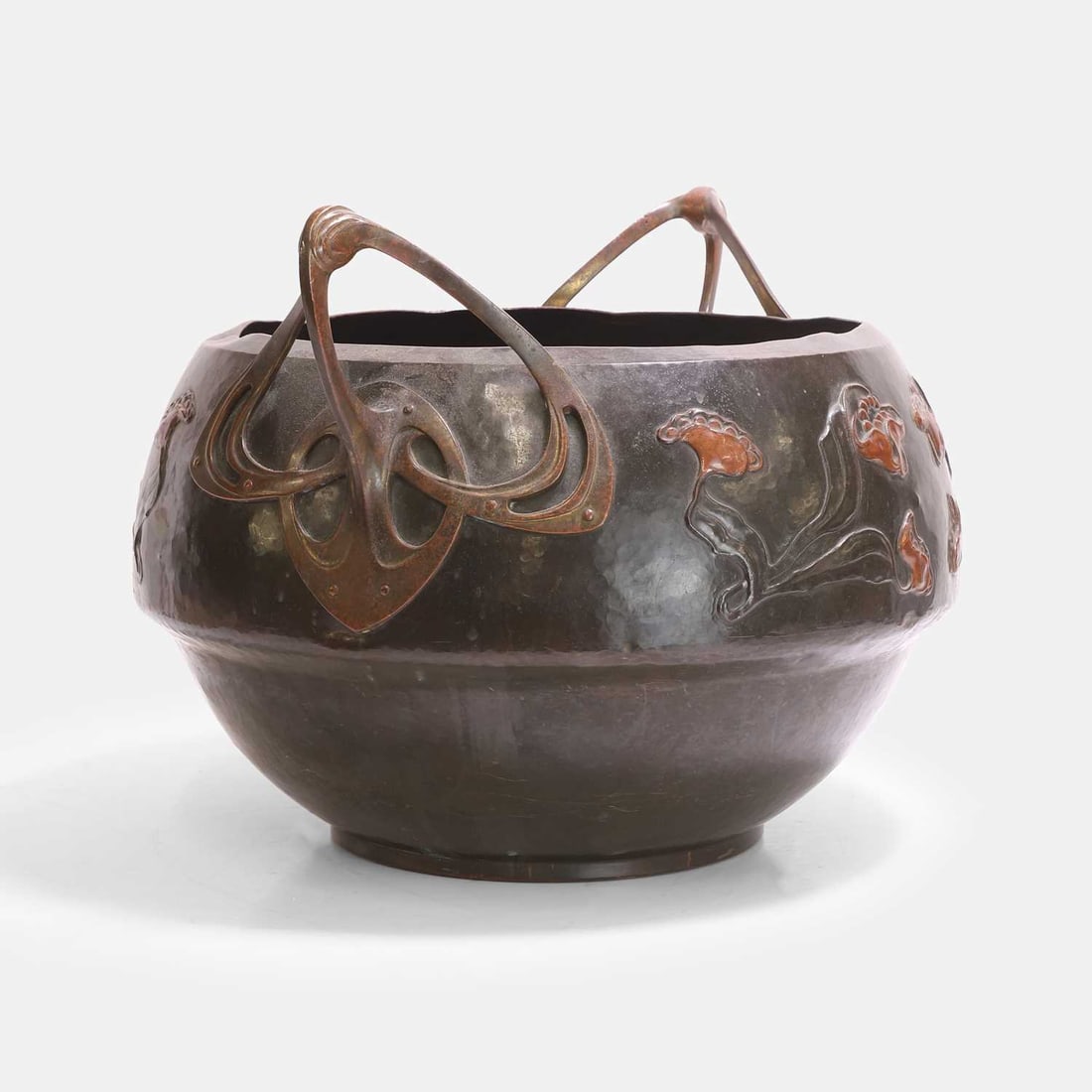 Jugendstil, a copper jardinière, - 2