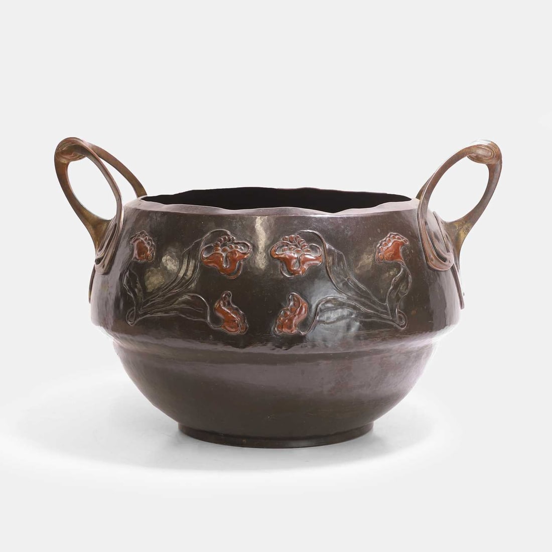 Jugendstil, a copper jardinière, - 3