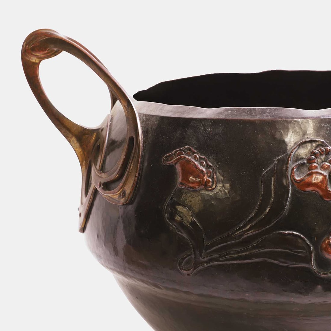 Jugendstil, a copper jardinière, - 4