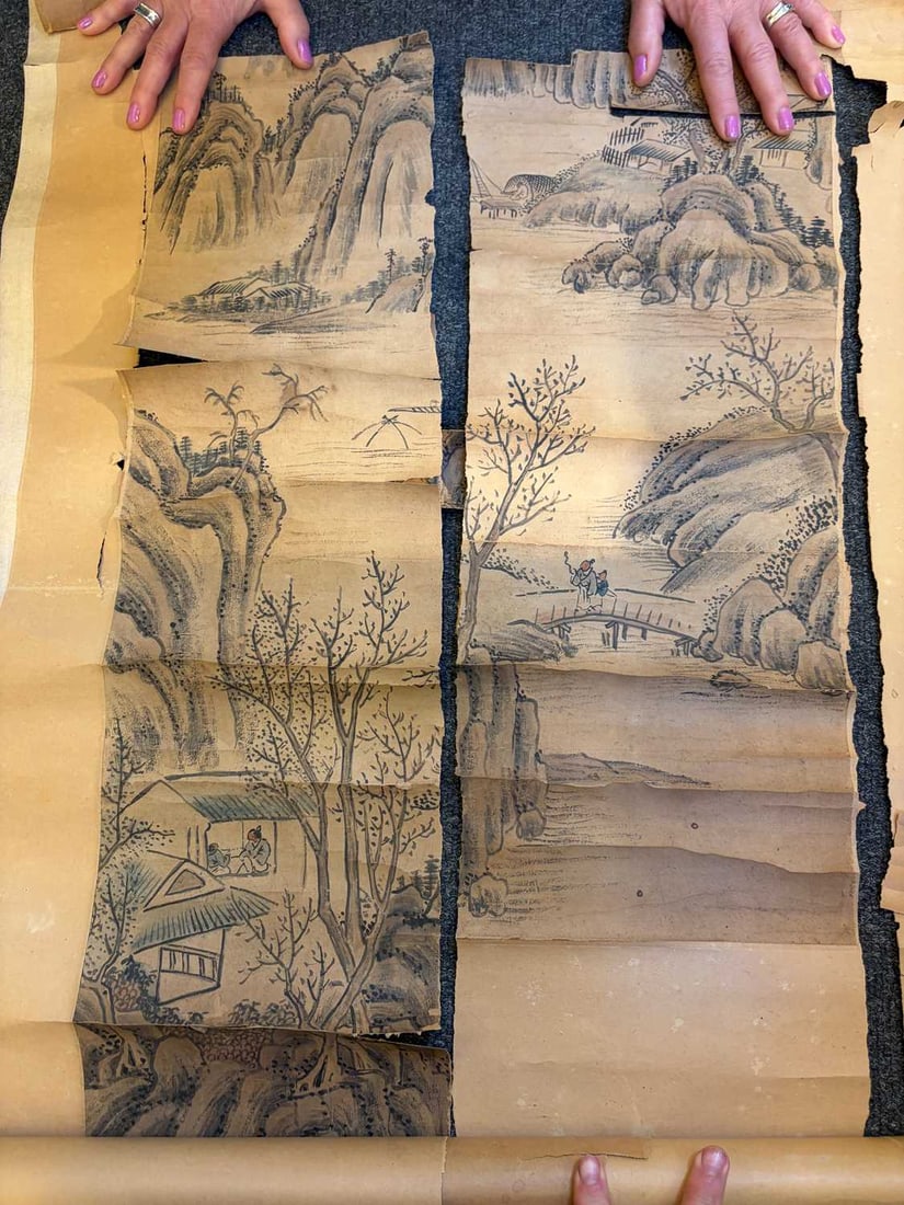 Two Chinese hanging scrolls, 19th-20th century, - 6