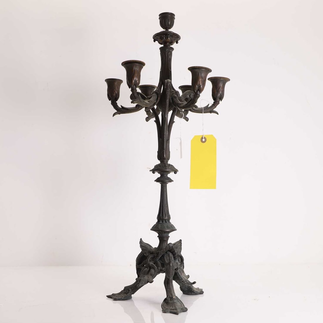 A brass candelabra, late 19th to early 20th century, (1 of 1)