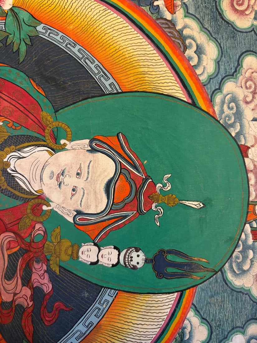 A Tibetan thangka, 20th century, - 9