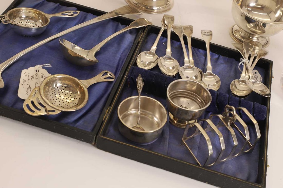 A silver tea service, - 2