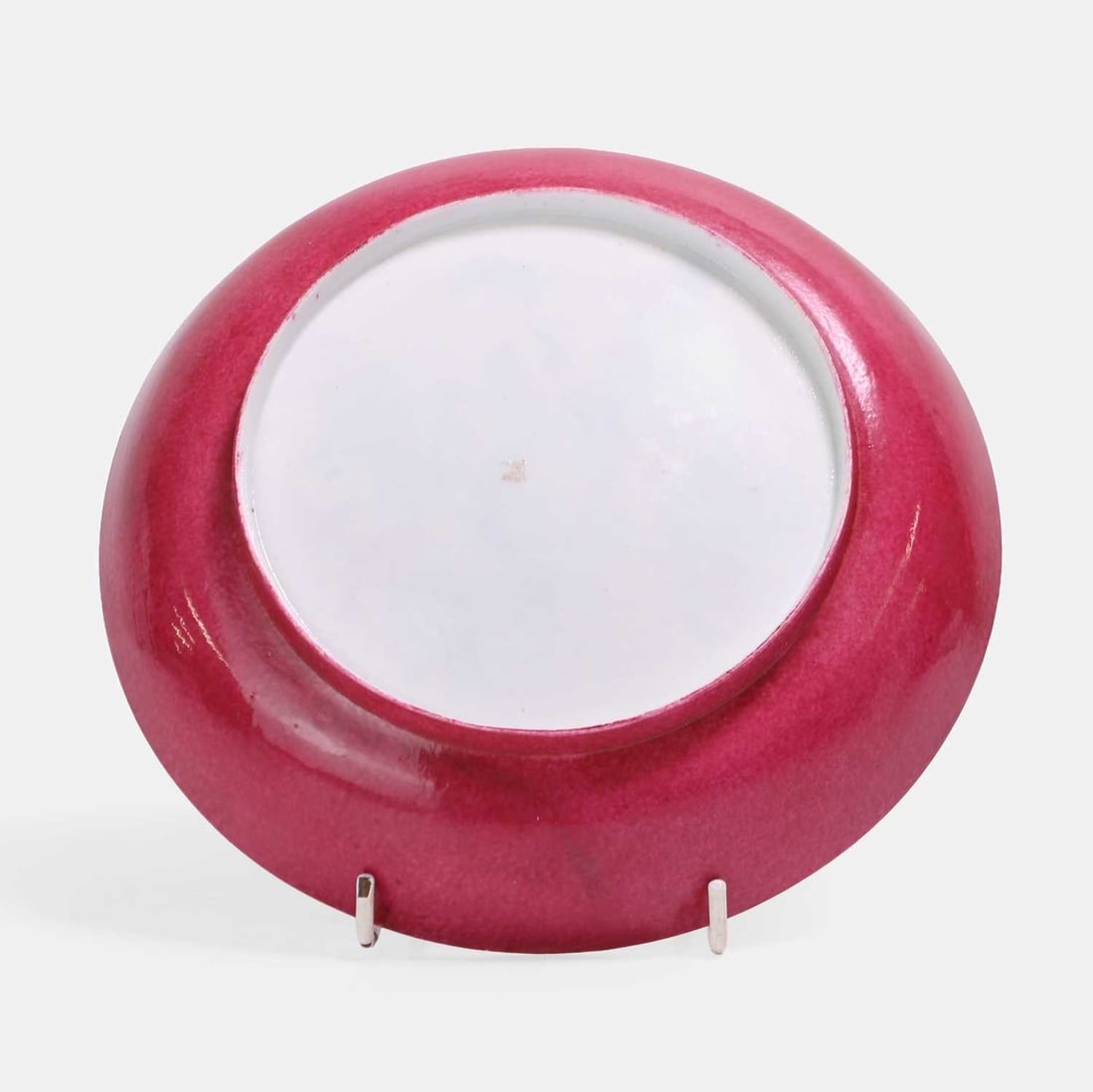 A famille rose ruby back plate, 18th century, - 2