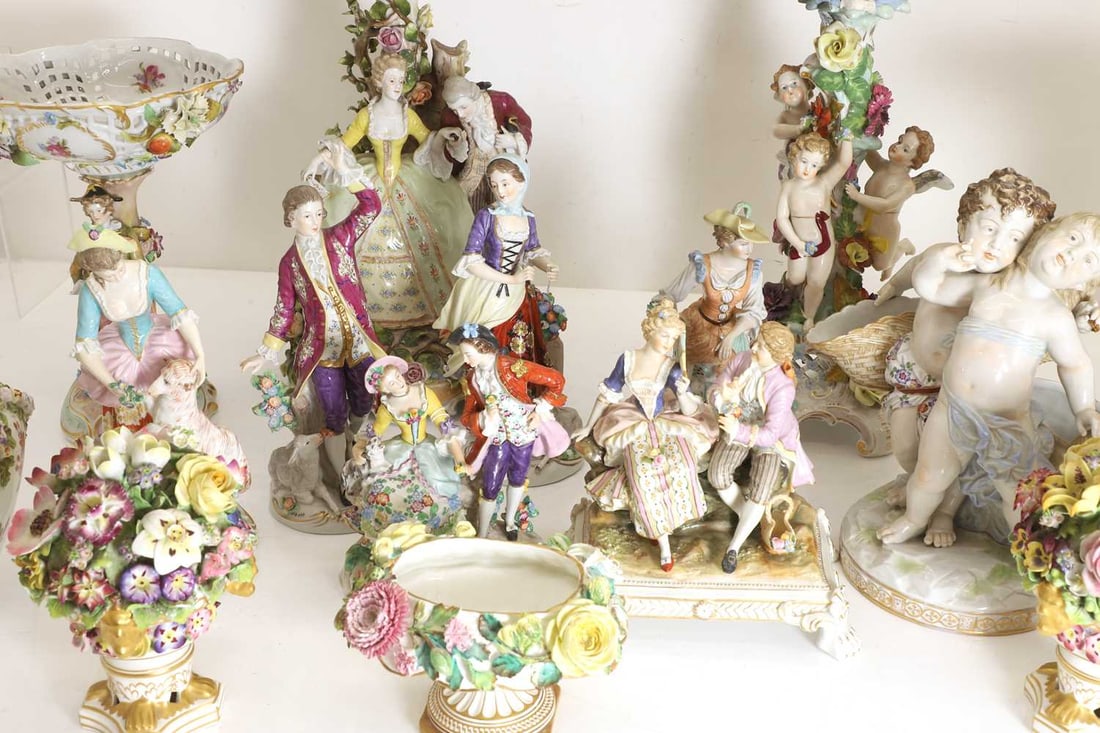 A collection of continental porcelain, late 19th / early 20th century, - 2